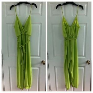 Fashion Nova Neon Lime Green Jumpsuit